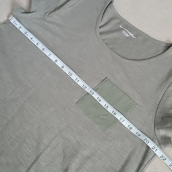 Soft Surrounding Dress Olive Green Linen Blend Midi Stretch Transitional 1X XLP - Picture 7 of 16